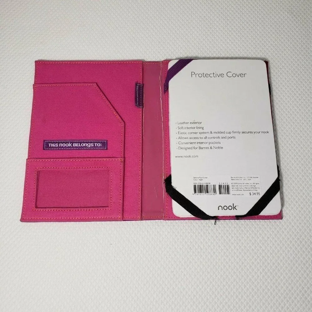 Protective Cover Nook Case Jonathon Adler Pink Purple Orange Heart Peace Love